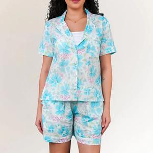 Conjunto de Pijama de Algodón Tejido con Diseño Floral Único para Mujer, Suave, Transpirable y Ecológico, Precio Competitivo - Product Image 2