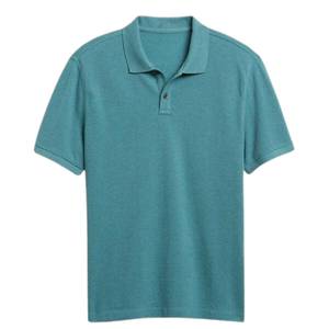เสื้อโปโลผู้ชายแขนสั้นผ้าปิเก้สีคอรัล ระบายอากาศได้ดี สวมใส่สบาย ทรงปกติ สีพื้น - Product Image 6