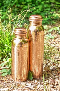 Pure <b>Copper</b> Water <b>Bottle</b>, Handmade, Purifies Water Naturally, Eco-Friendly Wellness Gift Vintage <b>copper</b> <b>bottle</b> - Product Image 3