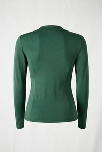 Modern Women <b>Yoga</b> <b>Jacket</b> Quick Dry Stretch Material Slim Fit Long Sleeve Full Zip Sportswear <b>Jacket</b> - Product Image 3