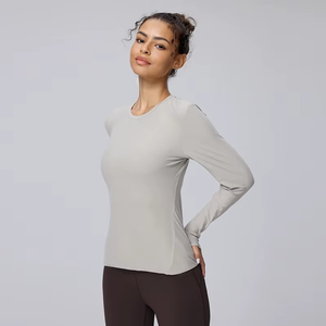 Ropa Deportiva con Logotipo Personalizado, Camiseta sin Mangas para Mujer, Último Diseño, Camisetas Deportivas de Manga Larga para Mujer, Camisetas Elegantes de Verano para Gimnasio, Yoga y Actividades - Product Image 2
