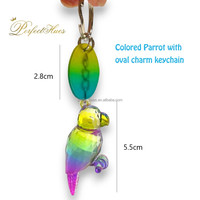 Llaveros de recuerdo con impresión UV de animales (pájaros), forma 3D, artículos de regalo duraderos