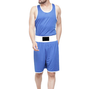 Conjunto deportivo moderno de tela transpirable para entrenamiento, uniforme de boxeo, ropa deportiva de entrenamiento, corte atlético. - Product Image 1