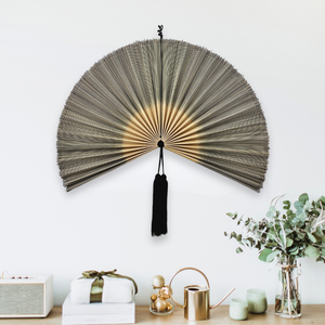 Cheap Price Freeship Bamboo <b>Wall</b> Fan Boho Natural Handmade Bamboo <b>Wall</b> <b>Art</b> Fan Headboard for Livingroom Bedroom - Product Image 4