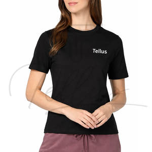 Camisetas de Mujer de Algodón, Lisas, de Lujo, Camiseta de Manga Corta para Mujer - Product Image 3