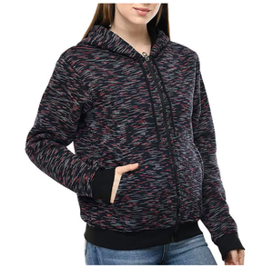Sweat à capuche unisexe 370G épais à fermeture éclair intégrale en maille chinée 100% coton, décontracté, sport, streetwear, personnalisable, vente en gros, haute qualité - Product Image 5