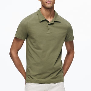 Polo décontracté pour homme 100% coton brodé à manches courtes, t-shirt tricoté, vente en gros personnalisée - Product Image 4