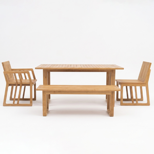 Juego de Comedor Melrose de Teca Más Vendido de Joss & Main - Diseño Moderno, Duradero y Ecológico, 6 Piezas para Apartamentos y Villas - Product Image 1