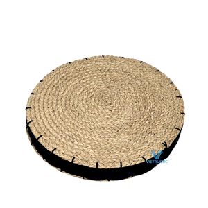 Premium Collection Water Hyacinth Ottoman Handmade Floor <b>Cushion</b> Natural Fiber Home Accessories OEM ODM - Product Image 5