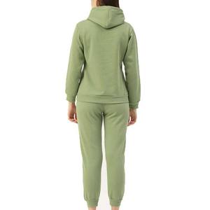 OEM Women Eco-Friendly Breathable Quick Dry Lightweight 100% Polyester <b>Workout</b> <b>Hoodie</b> Jogger Set Gym Fitness Tracksuit - Product Image 3