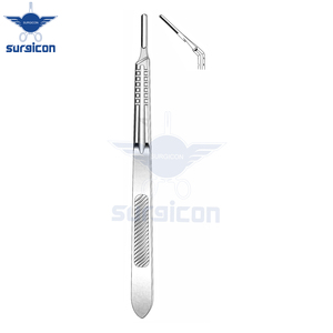 Mango de bisturí n.° Manija quirúrgica reutilizable de acero inoxidable sólido en ángulo de 4L, compatible con No. Cuchillas de 20, 21, 22, 23 y 24 pulgadas - Product Image 2