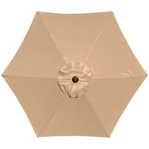 Parasol de terrasse de 7,5 pieds avec manivelle, parasol de marché extérieur avec 6 baleines robustes, imperméable pour jardin et terrasse - Product Image 4