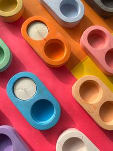 Porte-bougie en béton fait main TCE Premium pour la décoration de la maison, centre de table, hôtel, restaurant, cadeau et aménagement intérieur - Product Image 2