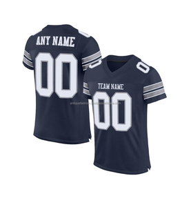 Maillot de football américain pour homme de haute qualité, respirant, avec logo personnalisé, 100% polyester, protection UV, 220g, manches courtes, été, devant - Product Image 1