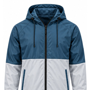 Windbreaker <b>Jacket</b> for <b>Men</b> Water Resistant <b>Lightweight</b> Outdoor Sports Full Zip Hooded Activewear Export Quality OEM Manufacturer - Product Image 3