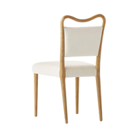 Chaise pliante en bois massif de style ferme classique avec revêtement en tissu velours, chaise de restaurant en bois de luxe moderne nordique