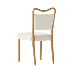 Chaise pliante en bois massif de style ferme classique avec revêtement en tissu velours, chaise de restaurant en bois de luxe moderne nordique - Product Image 5