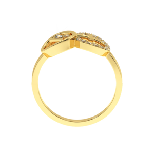 Bague en or rose plaqué diamant AJRETAIL Faith & Direction 0,15 ct, couleur HI, clarté VS-SI, taille brillant, cadeau de fiançailles et de mariage - Product Image 4