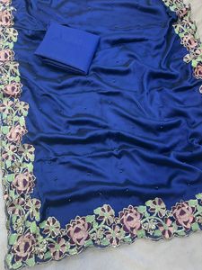 Nuevo Diseño de Bordado Rangoli en Seda, Hilo C-Pall Malty con Lentejuelas, Blusa de Seda Ban-glory, Sari, Ropa India y Pakistaní - Product Image 2