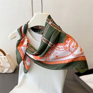 Foulard en Soie Imprimé de Luxe pour Femme, Carré, Doux, pour le Cou, Hijab, Accessoire de Mode Féminin, Décoration, 2026 - Product Image 4