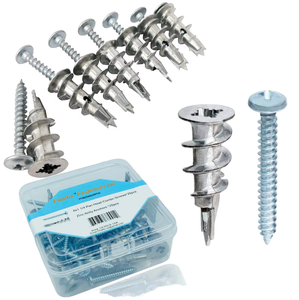 Kit de Anclajes y Tornillos Autoperforantes de Acero Galvanizado de Alta Resistencia para Concreto, Rosca en Pulgadas para Estantes y Marcos - Product Image 1