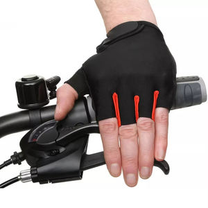 ถุงมือปั่นจักรยานหนังกันน้ำแบบครึ่งนิ้วสำหรับฤดูร้อน ป้องกันแรงกระแทก ระบายอากาศได้ดี เหมาะสำหรับจักรยานเสือภูเขา กีฬา ฟิตเนส ตกปลา ใช้ได้ทั้งชายและหญิง - Product Image 1
