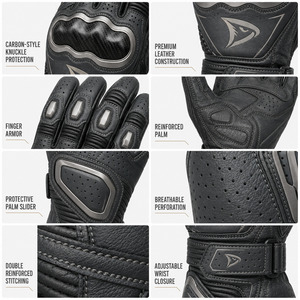 Gants de course moto OEM en cuir, gants de protection pour la conduite, gants de moto sportifs avec protection des articulations en fibre de carbone, fabricant - Product Image 5