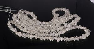 Cuentas de cuarzo diamante Herkimer blanco natural de 9-13 mm, cuentas de piedras preciosas de cuarzo diamante, cuentas de Herkimer naturales sin pulir para joyería - Product Image 2