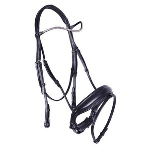 Brida ecuestre de cuero cómoda y duradera disponible en tamaños y colores personalizados Accesorios para caballos - Product Image 1