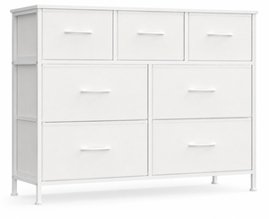 ตู้ลิ้นชักผ้าสีขาวสไตล์โมเดิร์น 7 ชั้น สำหรับห้องนอนและห้องนั่งเล่น - Product Image 1