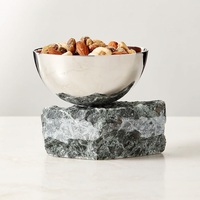 Ensemble de bols en métal poli, design minimaliste personnalisé, écologique, passe au lave-vaisselle, pour servir les aliments, vaisselle de cuisine moderne durable, pour les fêtes