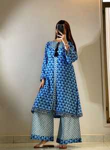 Ensemble de 2 pièces en tissu lawn à imprimé floral pour femmes, vêtements indiens et pakistanais, tenue décontractée d'été de qualité supérieure, robes pour femmes - Product Image 3