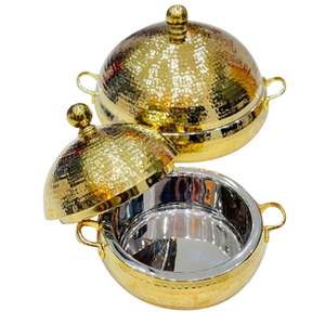 Luxury Modern Stainless Steel Casserole Bowl <b>Set</b> Mirror Finish Dishwasher Safe Gas <b>Induction</b> Ready for Stylish Dining Everyday - Product Image 1