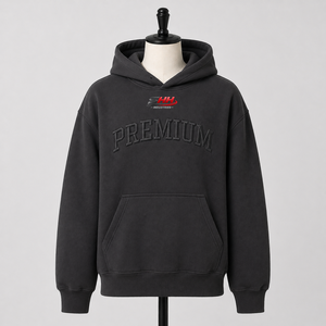 เสื้อฮู้ดปักลาย ผ้าถักเนื้อนุ่ม 100% ผ้าฝ้าย คุณภาพพรีเมียม ตัดเย็บพอดีตัว รับสั่งทำจำนวนมาก ทนทาน ทันสมัย เหมาะสำหรับฤดูหนาว น้ำหนัก 420 กรัม - Product Image 6