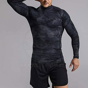 Wholesale Manufacturer Sportswear Men's Breathable Rash Guard Swimming Top Sublimated Long Sleeve <b>Compression</b> High Quality - Product Image 4