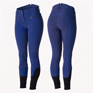 Custom Womens Equestrian Riding Tights Anti Slip Silicone Seat Lightweight <b>Mesh</b> Panels Performance <b>Leggings</b> Customized Design - Product Image 1