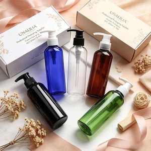 Wholesale Plastic <b>Bottles</b> Cosmo Round Lotion <b>Pump</b> <b>Bottle</b> Empty Dispenser 200ml PET Plastic Shampoo Body Lotion - Product Image 3