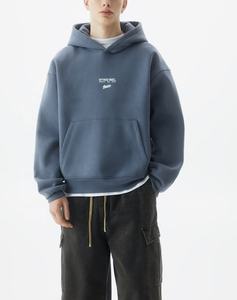 2024 personnalisé OEM hommes grande taille surdimensionné hiver sweat à capuche imprimé goutte épaule doublé Baggy éponge coupe longue confortable tricoté - Product Image 3