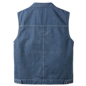 Gilet en jean pour hommes, vêtements d'extérieur d'hiver, respirant, style décontracté, coupe confortable, usage quotidien - Product Image 3