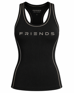 Premium Men's Black Ribbed Knitted Tank <b>Top</b> Heat-Transfer Printed Logo Breathable Plus Size Casual Crew Neck - Product Image 1