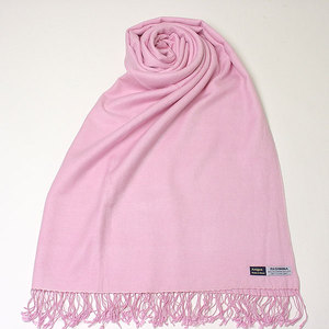 Pañuelos de cachemira tipo pashmina de colores claros para invierno, 28x80 pulgadas, 200-250g, para teñir colores, con flecos trenzados a mano, patrón sólido. - Product Image 2