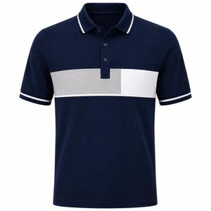 Polo de Punto de Manga Corta con Bloques de Color Personalizados para Hombre, Ropa Casual, Polos para Hombre de Primera Calidad, MOQ Bajo - Product Image 5