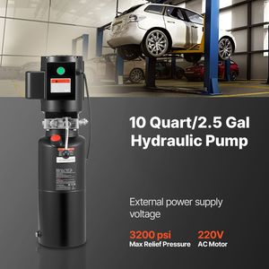 Pompa Idraulica a Singolo Effetto AC 220V 10 Quart, Unità di Potenza con Flusso Olio 6.3 L/min e Pressione di Scarico Massima 22 MPa per Sollevatori Auto - Product Image 2