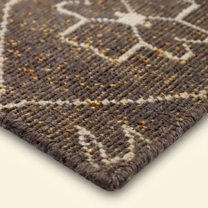 Alfombra Anudada a Mano Color Marrón Oscuro con Diseño de Flores de Espresso, Alfombra Geométrica con Diamantes Florales para Sala de Estar e Interiores de Hotel - Product Image 5