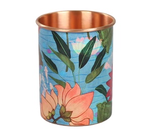 Bouteille en cuivre pur GoldenSip, fabrication artisanale de style américain, gourde d'hydratation en cuivre EcoElite, qualité supérieure - Product Image 1