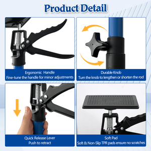 Supporto Regolabile a 360 Gradi con Asta di Sostegno Inclinabile a 45 Gradi, Estensibile per Supporti per Armadietti, Barre Portacarico - Staffa per Trasporto Merci - Product Image 6