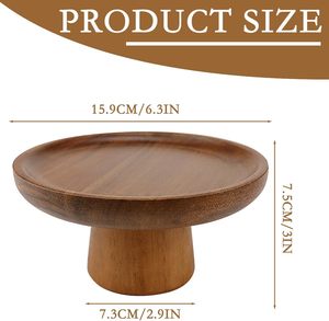 Base Redonda de Madera para Pastel con Diámetro en cm, Plato Minimalista para Servir Postres, Base de Madera Premium para Pastel - Product Image 1