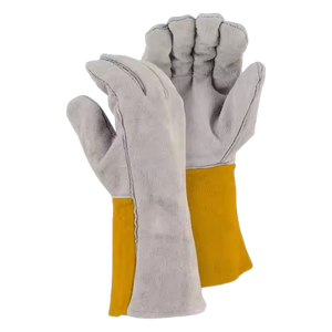 Best Performance Reflective Heavy Duty Cowhide Split Leather <b>Driver</b> Work <b>Gloves</b> Industrial Safety Hand Protection - Product Image 3