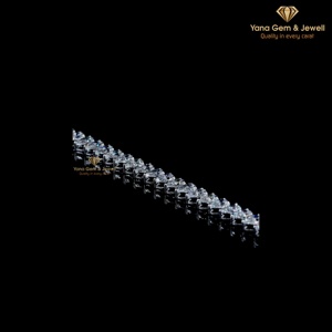 Pulsera de tenis de diseñador con diamantes CVD cultivados en laboratorio, forma de pera, 13.50 TCW, oro macizo de 14k, claridad VVS-VS, color D-E-F, para mujer - Product Image 2