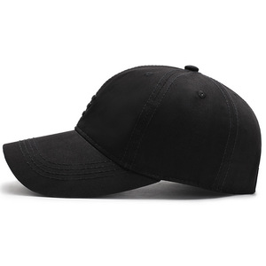 Casquette de baseball unisexe en coton, 6 panneaux, réglable, couleur unie, style décontracté, avec logo déchiré sur le panneau avant, pour adultes, à porter en toutes saisons - Product Image 4